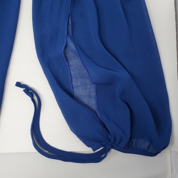 Navy Blue Cutout COLD SHOULDER Blouse- APT. 9- WOMENS SIZE LARGE - Picture 5 of 13